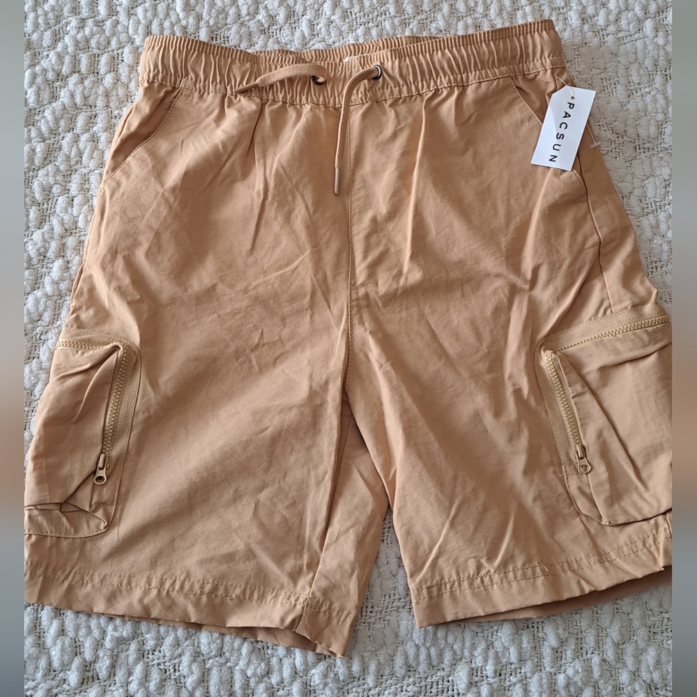 PACSUN Kids Size 12 Khaki Cargo Shorts, ✨️NWT✨️